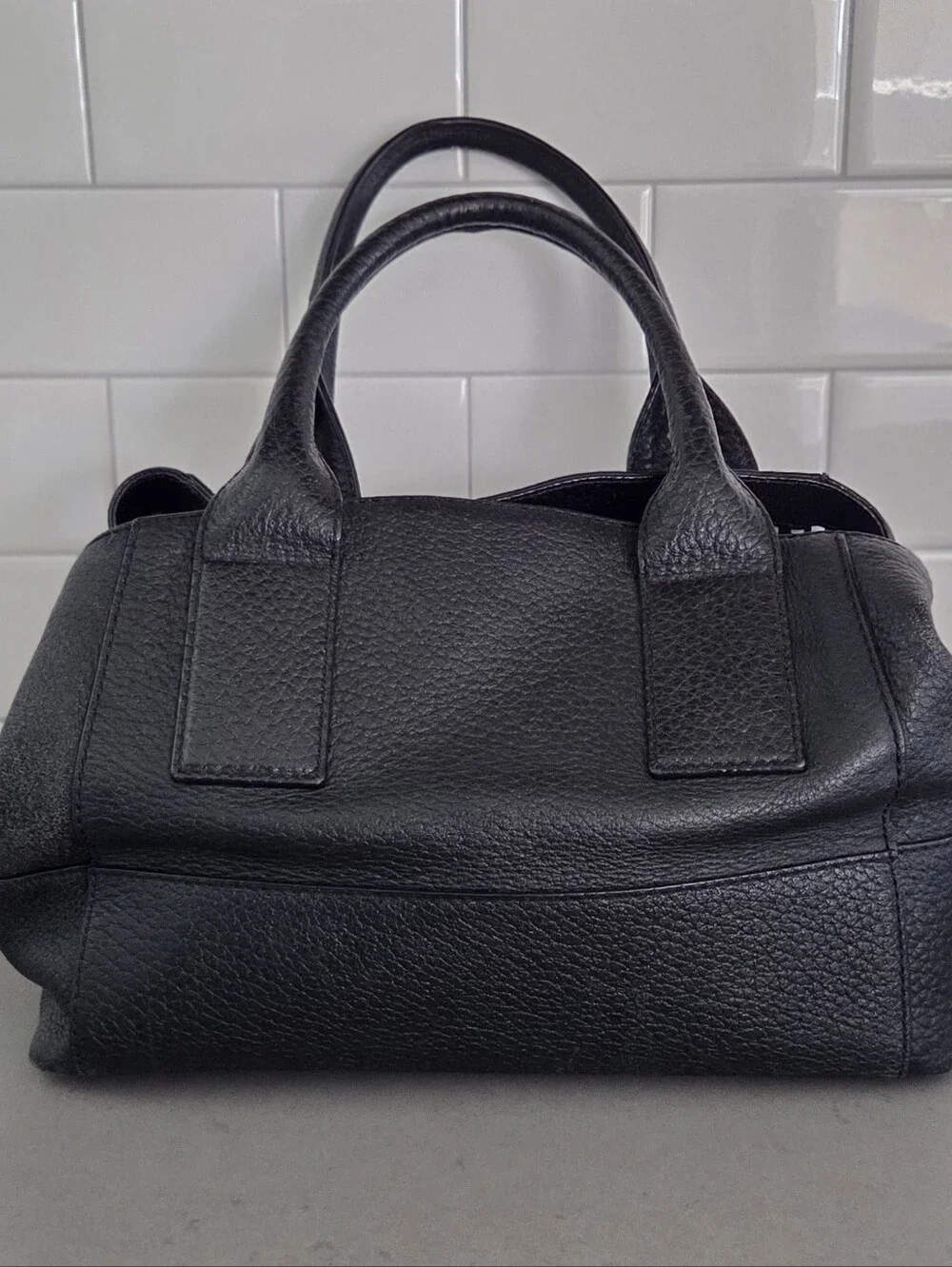 Authentic Kate Spade New York Southport Avenue SLOAN Black Leather Satchel Purse